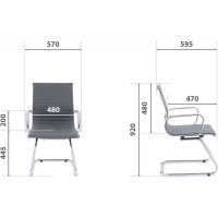 Кресло UTFC СН-300 Кайман Н/п хром СК11 черное КайманНп02