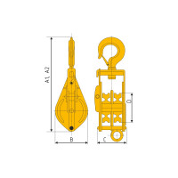 Блок с откидной щекой и крюком HS 5 т TEHNOLIFT 4687202158430