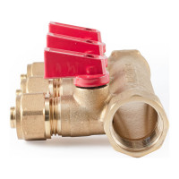 Коллектор с шаровыми кранами PROFACTOR в/н 3/4" х 3 вых 16 цанга PF MVP 266.3