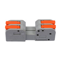 Монтажная компактная клемма STEKKER для подключения фазных проводников, 2 контактные группы LD221-422, 0,14/0,2 - 4мм 39873