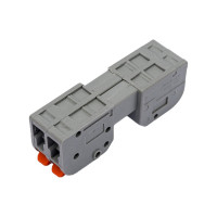 Монтажная компактная клемма STEKKER для подключения фазных проводников, 2 контактные группы LD221-422, 0,14/0,2 - 4мм 39873