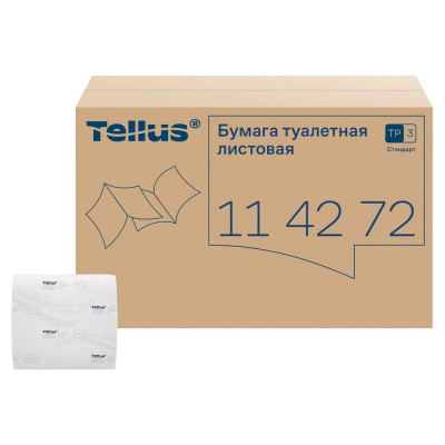 Туалетная бумага TORK Tellus листовая, универсальная 1 сл. 40 пачек по 250 листов 25183 114272