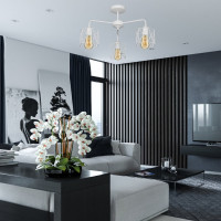 Потолочный светильник ЭЛЕТЕХ Стелла 131 бел.муар НПБ 01-3x60-202 Е27 ИУ 1005404671