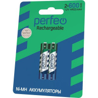Аккумулятор PERFEO AAA600mAh 2 шт блистер 30 007 015