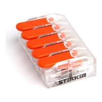 Универсальная компактная 5-проводная клемма STEKKER LD221-615 50шт в упак, 39865