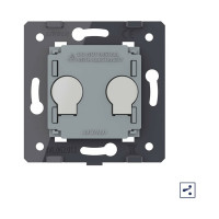Двухклавишный проходной сенсорный выключатель LIVOLO (механизм) VL-FC2S-2G