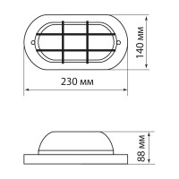 Светильник TDM ELECTRIC НПБ1402 овал с решеткой, 60 Вт IP54, сосна SQ0303-0436