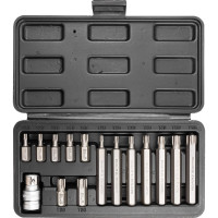 Набор бит TORX с битодержателем (15 предметов; 1/2"; в кейсе) Rockforce RF-4156/C/(27210)