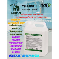 Средство для мытья и обработки санитарных комнат с активным хлором HIRVI Minty Smell Deodez 5 л 331а133