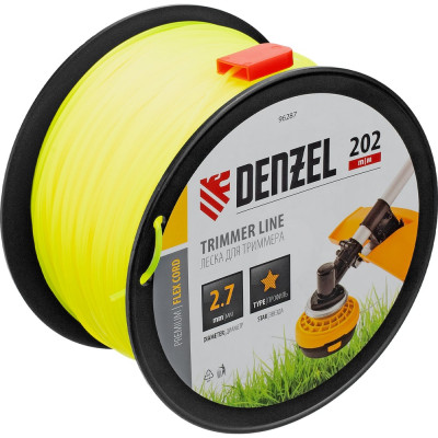Леска FLEX CORD звезда 2.7 мм, 202 м, на DIN катушке для триммера Denzel 96287