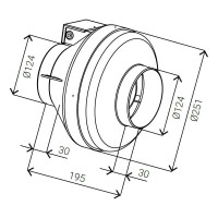 Круглый канальный вентилятор IMPERA IDA-125 IMP.FBP.E19.2E.125
