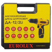 Аккумуляторная дрель-шуруповерт Eurolux ДА-12/2Li 72/14/38