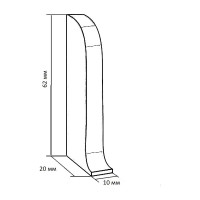 Заглушка для плинтуса Центурион Lider 200-зл (62 мм; левая; матовая; венге) 71335