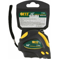 Рулетка с автостопором (прорезиненный корпус, 3 м x 16 мм) FIT IT Контур 17363