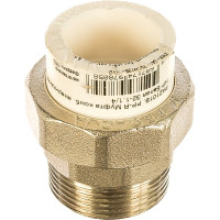 Комбинированная разъемная муфта (американка) PRO AQUA PP-R НР белая d-32 мм 1 1/4" PA21019b