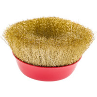 Щетка чашечная (150 мм; М14; латунированная волнистая 0.35 мм) для УШМ Elitech 1820.074200