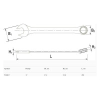 Гаечный комбинированный ключ Thorvik W30017 52526