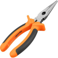 Длинногубцы SPARTA Comfort,180 мм, прямые шлифованные, двухкомпонентные рукоятки 17167