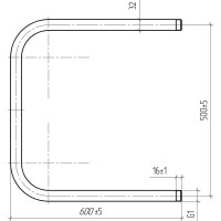 Водяной полотенцесушитель ТЕРА П-образный 500х600 ПСВ-03-10