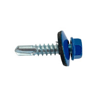 Кровельный саморез Качественный КРЕПЕЖ синий RAL 5005, 5.5х25 мм, 200 шт 1000713 КЧ