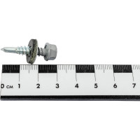 Кровельный саморез Качественный КРЕПЕЖ серый RAL 7004, 5.5х25 мм, 250 шт 1000147 КЧ