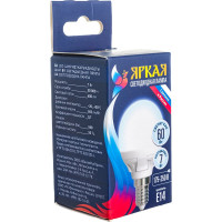Светодиодная лампа Uniel  Форма шар, матовая LED-G45 7W/NW/E14/FR UL-00002417