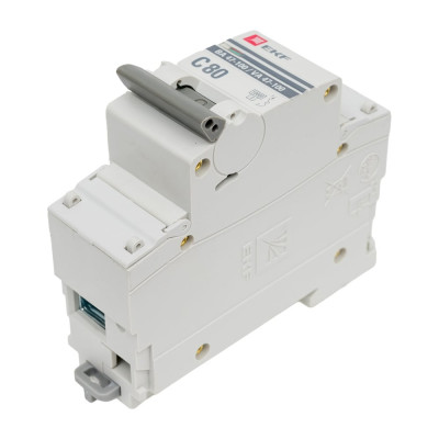 Автоматический выключатель EKF PROxima ВА 47-100 1P, 80А, 10kA mcb47100-1-80C-pro