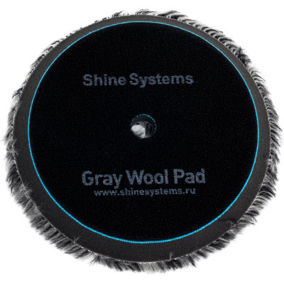 Полировальный круг из серого меха Gray Wool Pad 130 мм Shine systems SS531