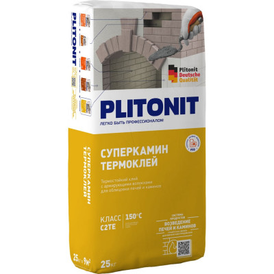 Клей для облицовки печей и каминов PLITONIT СуперКамин ТермоКлей -25 25 кг 7498