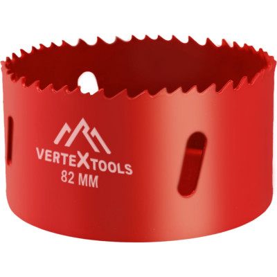 Коронка биметаллическая по металлу 82 мм vertextools 2525-82