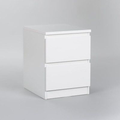 Прикроватная тумба Гуд ЛАКК МАЛЬТА 2 ящика, 48x40x54 см, белая 2.05.03.010.1