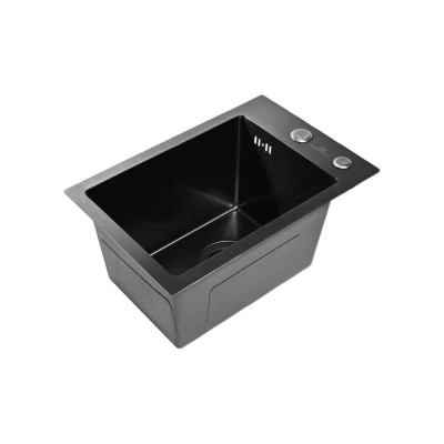 Кухонная мойка WISENT из нержавеющей стали с pvd покрытием 45x30 WS33045B/WGER019B