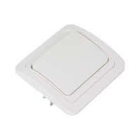 Выключатель Smartbuy 1-клавишный 10А белый, керамика Марс SBE-02w-10-SW1-0-c