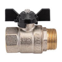 Шаровой кран LD Pride 47.25.B-Н.Б латунный, внутренняя/наружная резьба, ручка-бабочка, 1" LD 47.302.25