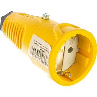 Кабельная розетка PCE 16A 220V 2P+E IP20 корпус желтый, маркер черный 2510-es