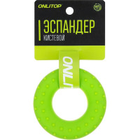 Кистевой массажный эспандер ONLITOP 7 см, нагрузка 30 кг, цвет зеленый 3791400
