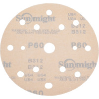 Круг шлифовальный GOLD B312T (5 шт; 150 мм; на липучке; 15 отв; золотистый; P60) SUNMIGHT 44305R