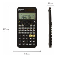 Двухстрочный инженерный калькулятор BRAUBERG SC-850 240 функций, 10+2 разрядов, двойное питание, черный 250525