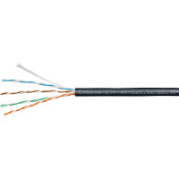 Кабель витая пара Cabeus utp (u/utp), категория 5e, 4 пары (24 awg), одножильный, для внутренней и внешней прокладки (+75 c - -40), lszh-uv (100 м) UTP-4P-Cat.5e-SOLID-OUT-LSZH-UV-100