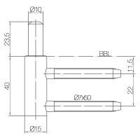 Петля SIMONSWERK Variant V3400 WF часть коробки никелированная 67513