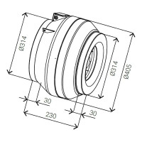 Круглый канальный вентилятор IMPERA диам.315 IMP.FBP.E28.2E.315