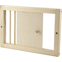 Вентиляционная решетка с задвижкой Банная линия большая 38x25, липа 12-560