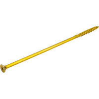 Самонарезающие шурупы для дерева BOHRER потайной, 10x300 желтый цинк DSH-10/300