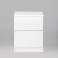 Прикроватная тумба Гуд ЛАКК КАСТОР 2 ящика, 39x37x49 см, белая 2.03.03.050.1