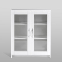 Тумба Гуд ЛАКК СИРИУС 2 двери со стеклом, 78x41x94 см, белая 2.02.03.360.1