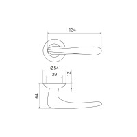 Раздельная ручка ARMADILLO (Pava LD42) CP-8 хром TECH R.LD54.Pava 31871