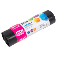 Мешки для мусора Fun Clean суперпрочные, 240 л, 8 шт., черные, пвд 16568