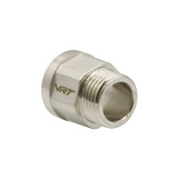 Переходник VRT 1/2'' вн/нар, никель, l20 мм 550962