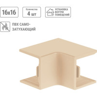 Внутренний угол TDM ELECTRIC КМВ, сосна, 16х16 упаковка 4 шт SQ0411-0221