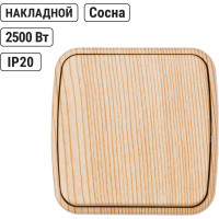 Выключатель TDM ELECTRIC 1-кл. открытой установки IP20 10А, сосна "Дача" Народная SQ1824-0051